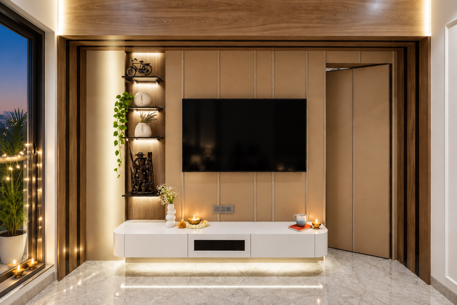 8. Extend the glow to your balcony or windows